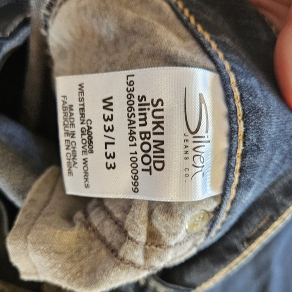 Siler Fluid Denim Suki Jeans. Blue Women's Jeans Size 33x33. Slimboot. - Picture 5 of 9